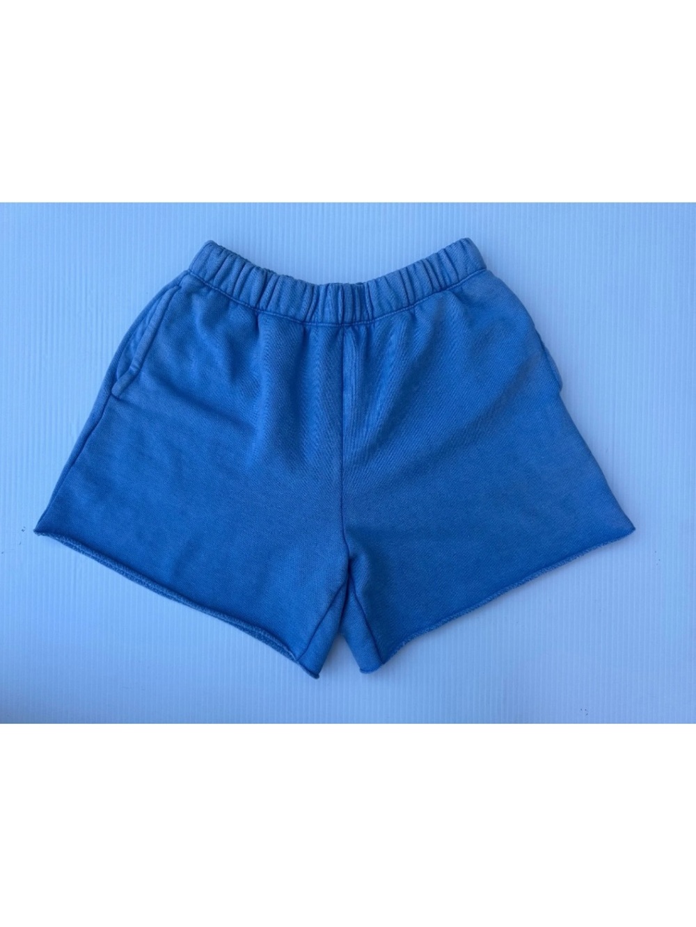 Aerie Sz XS Light Blue Terry Cloth Comfy Raw Hem Shorts